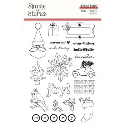 Simple Stories Make It Merry Clear Stamps - Make It Merry
